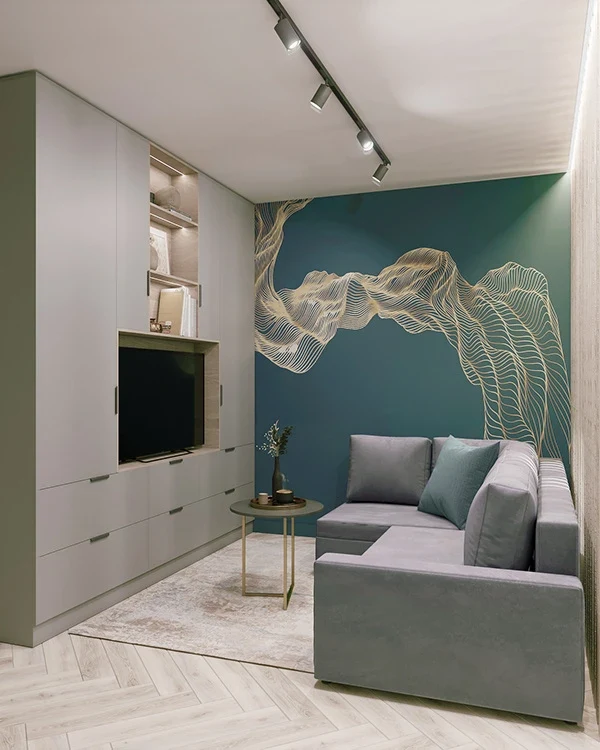 LIVING ROOM WITH BED ZONE