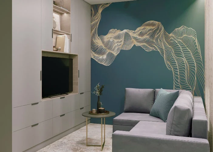 LIVING ROOM WITH BED ZONE
