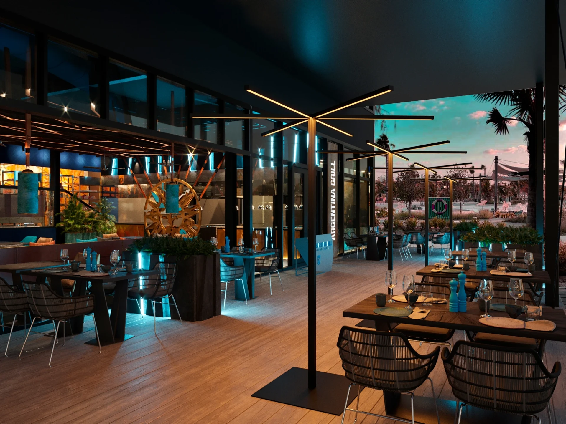 Дизайн ресторана "Argentina Grill" в Дубае
