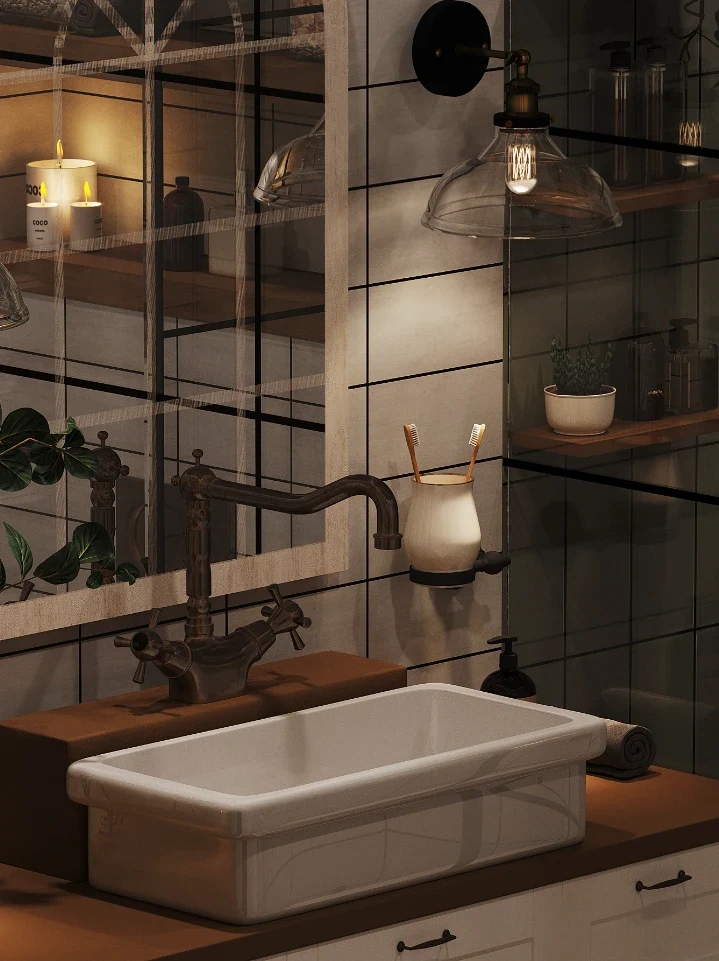 Farmhouse style bathroom