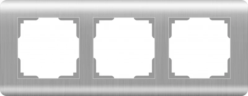 Рамка Werkel Stream WL12-Frame-03 / Рамка на 3 поста (серебряный)