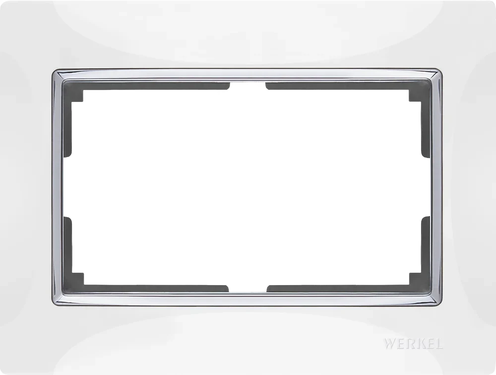 Рамка Werkel Snabb WL03-Frame-01-DBL-white / Рамка для двойной розетки (белый)