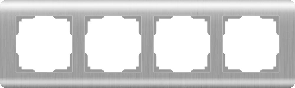 Рамка Werkel Stream WL12-Frame-04 / Рамка на 4 поста (серебряный)