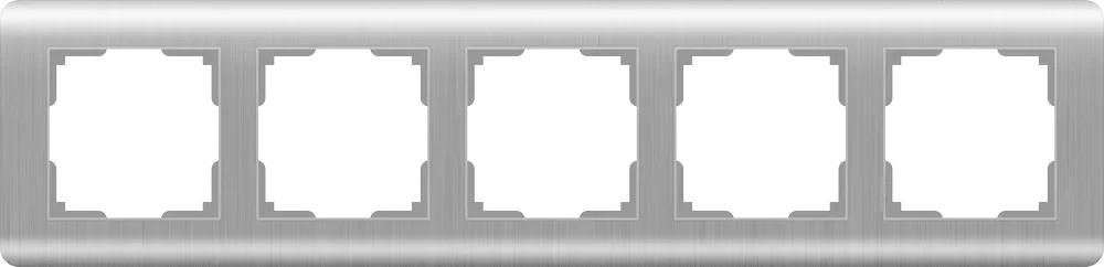 Рамка Werkel Stream WL12-Frame-05/ Рамка на 5 постов (серебряный)