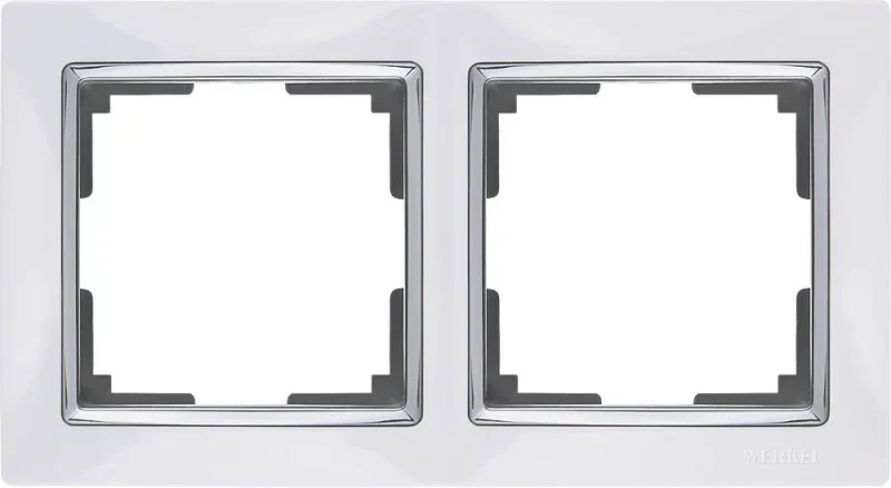 Рамка Werkel Snabb WL03-Frame-02-white /Рамка на 2 поста (белый)