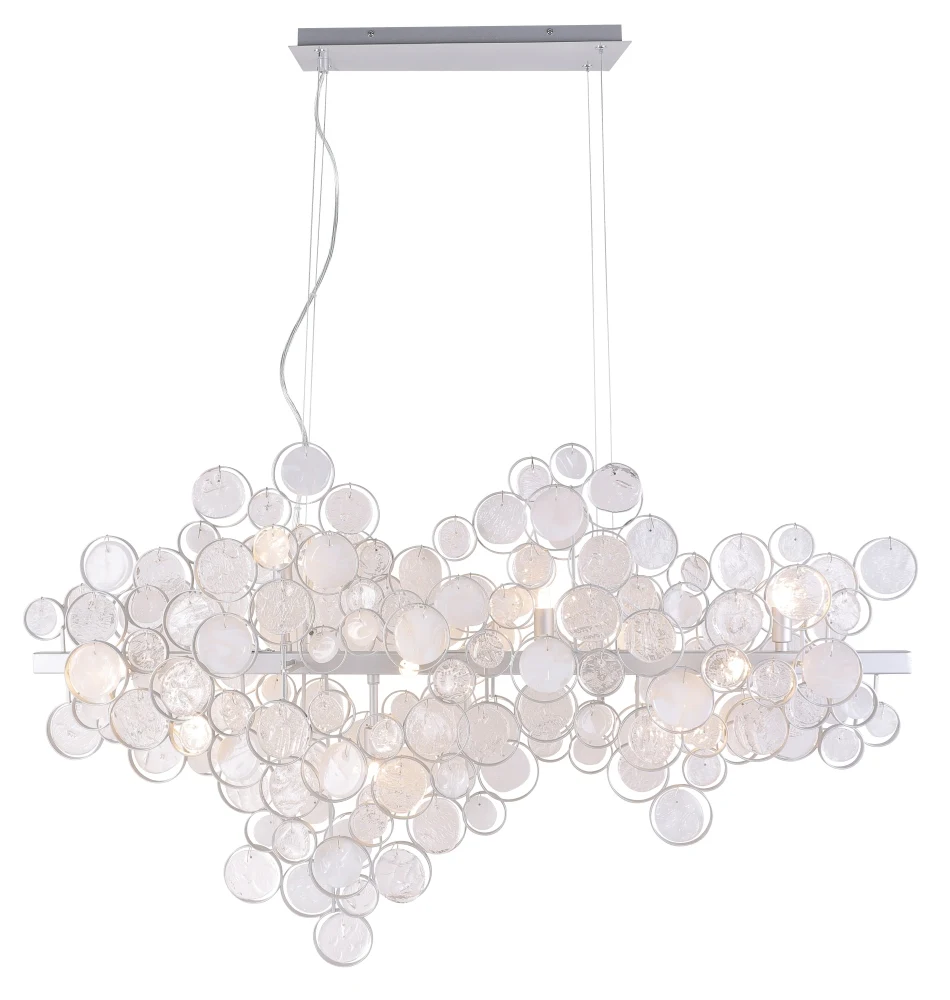 Подвесная люстра Crystal Lux Deseo DESEO SP12 L1000 SILVER
