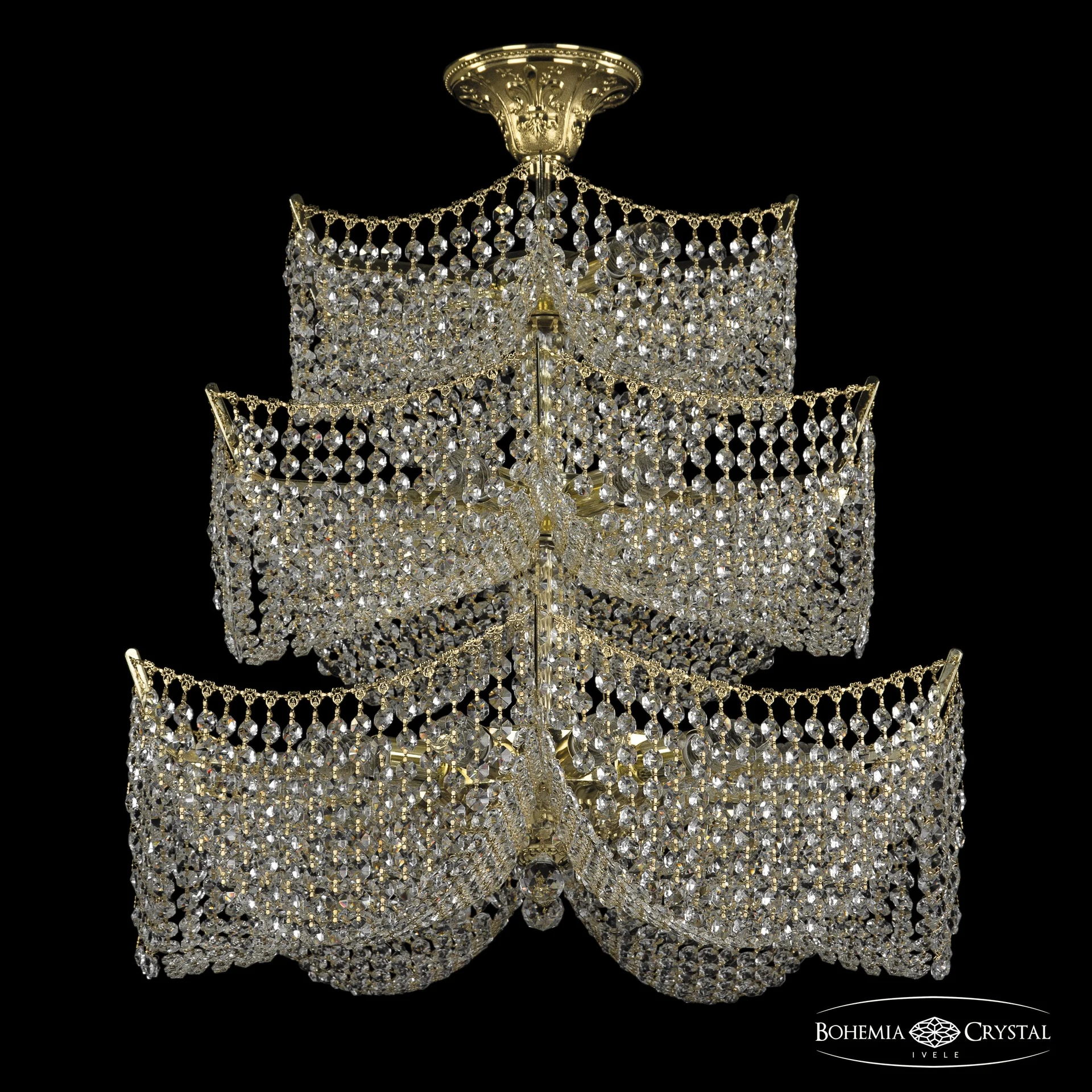 Потолочная хрустальная люстра Bohemia 7718 77181/65/3d G