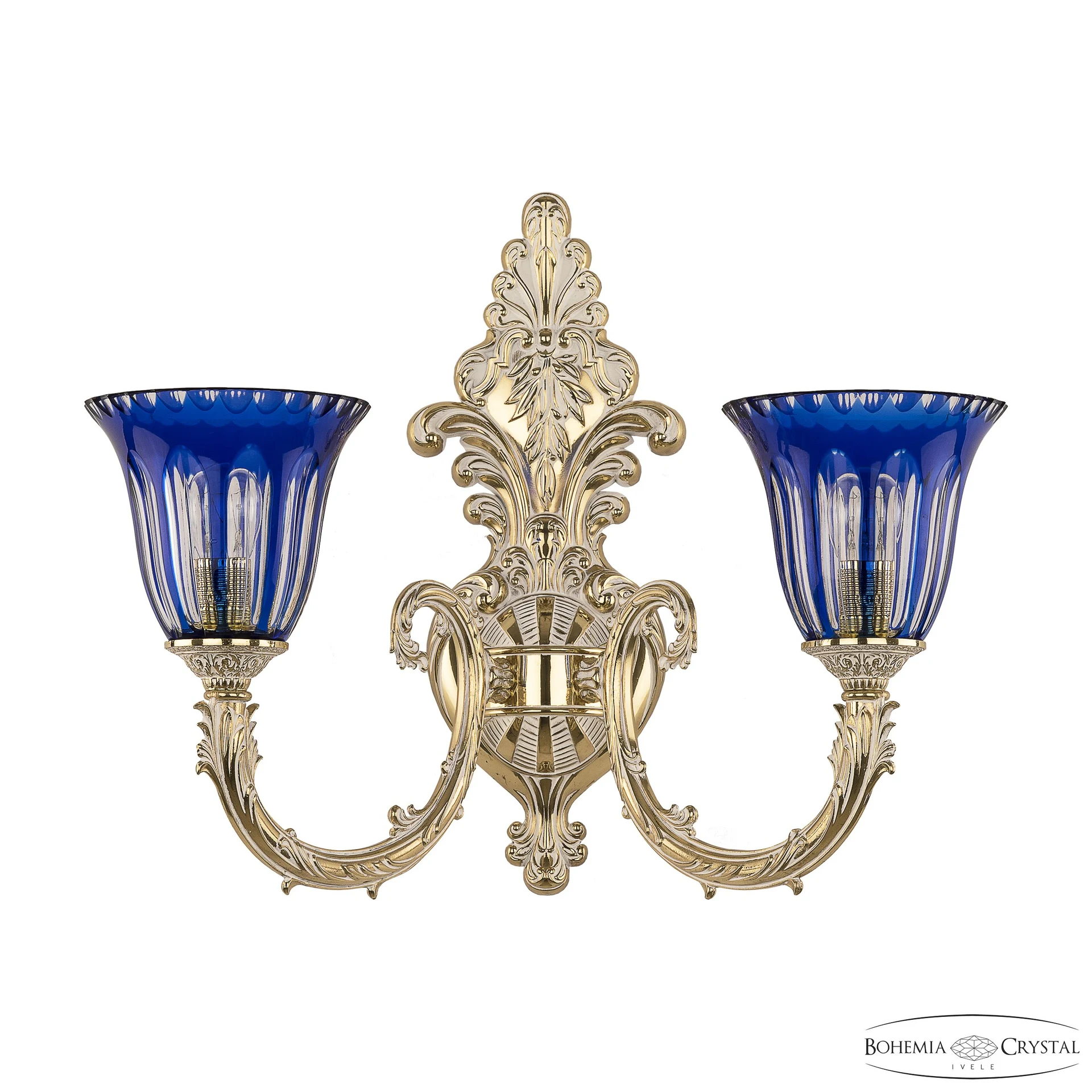 Настенное бра Bohemia 7109 7109B15/2/210 GW P2 U Clear-Blue/H-1h
