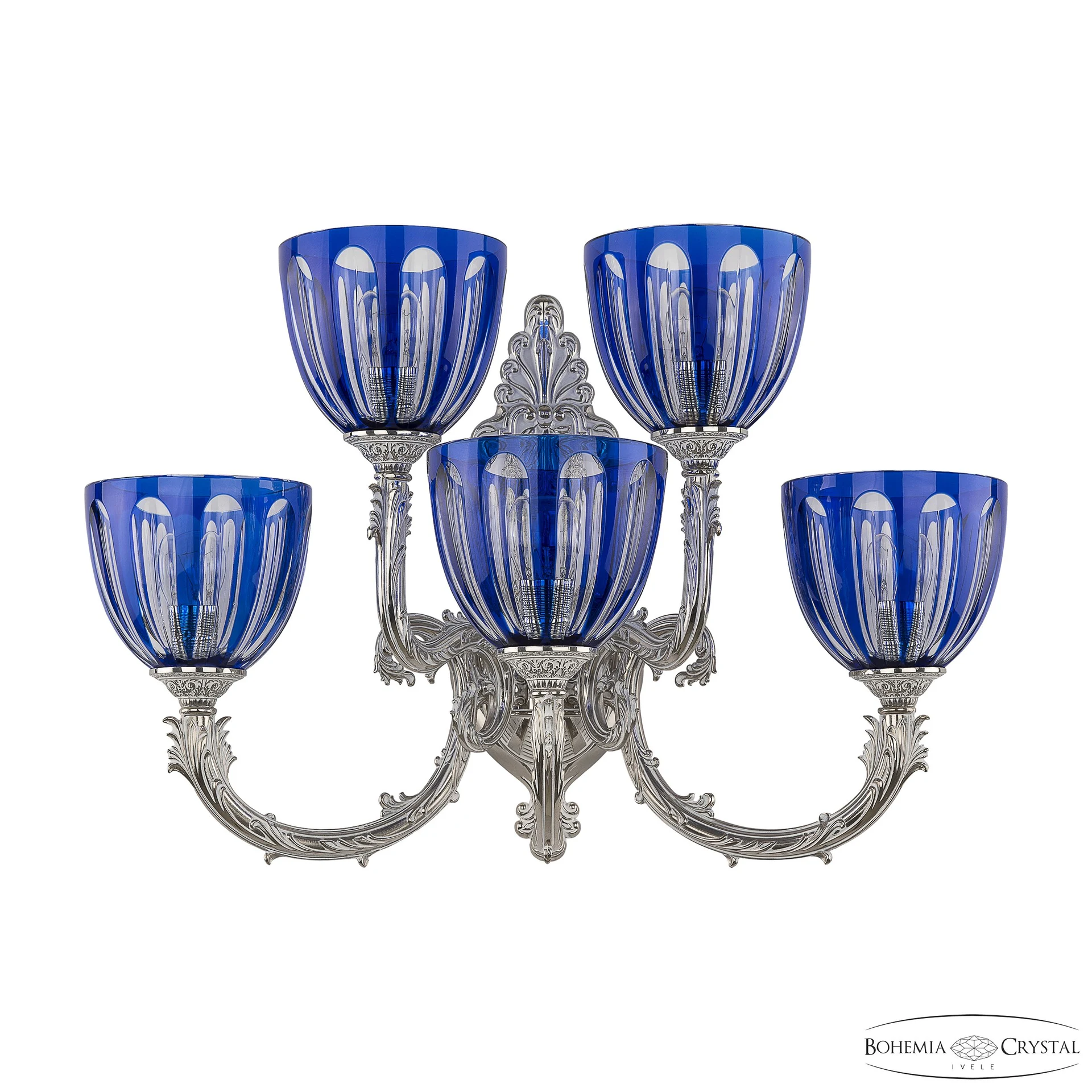 Настенное бра Bohemia 7109 7109B15/3+2/210 NW P1 U Clear-Blue/H-1H