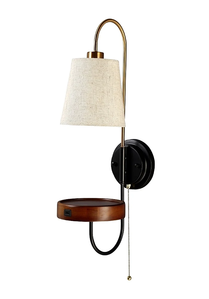 Настенное бра Crystal Lux Twins TWINS AP1 USB WENGE