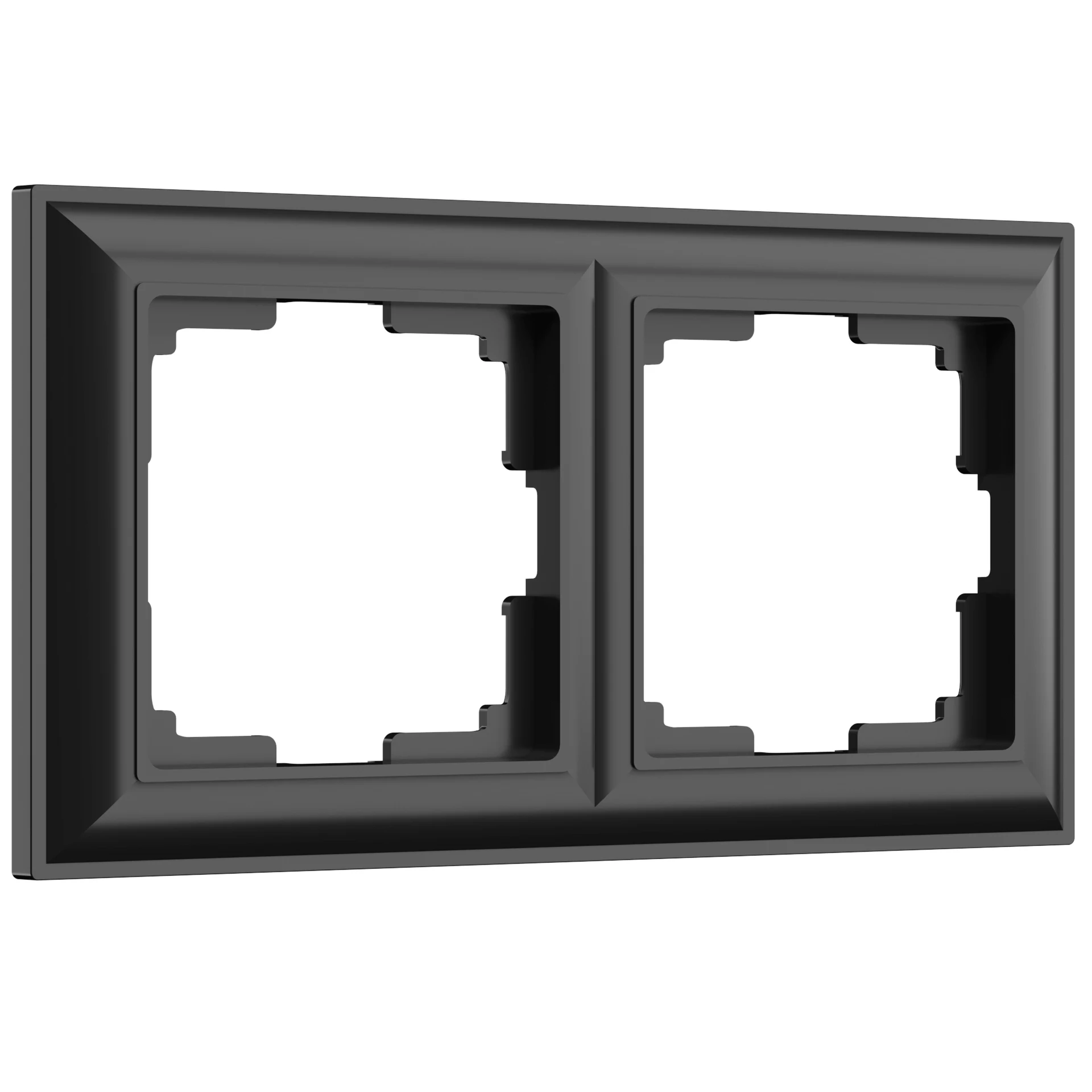 Рамка Werkel W0022208/ Рамка на 2 поста (черный матовый)