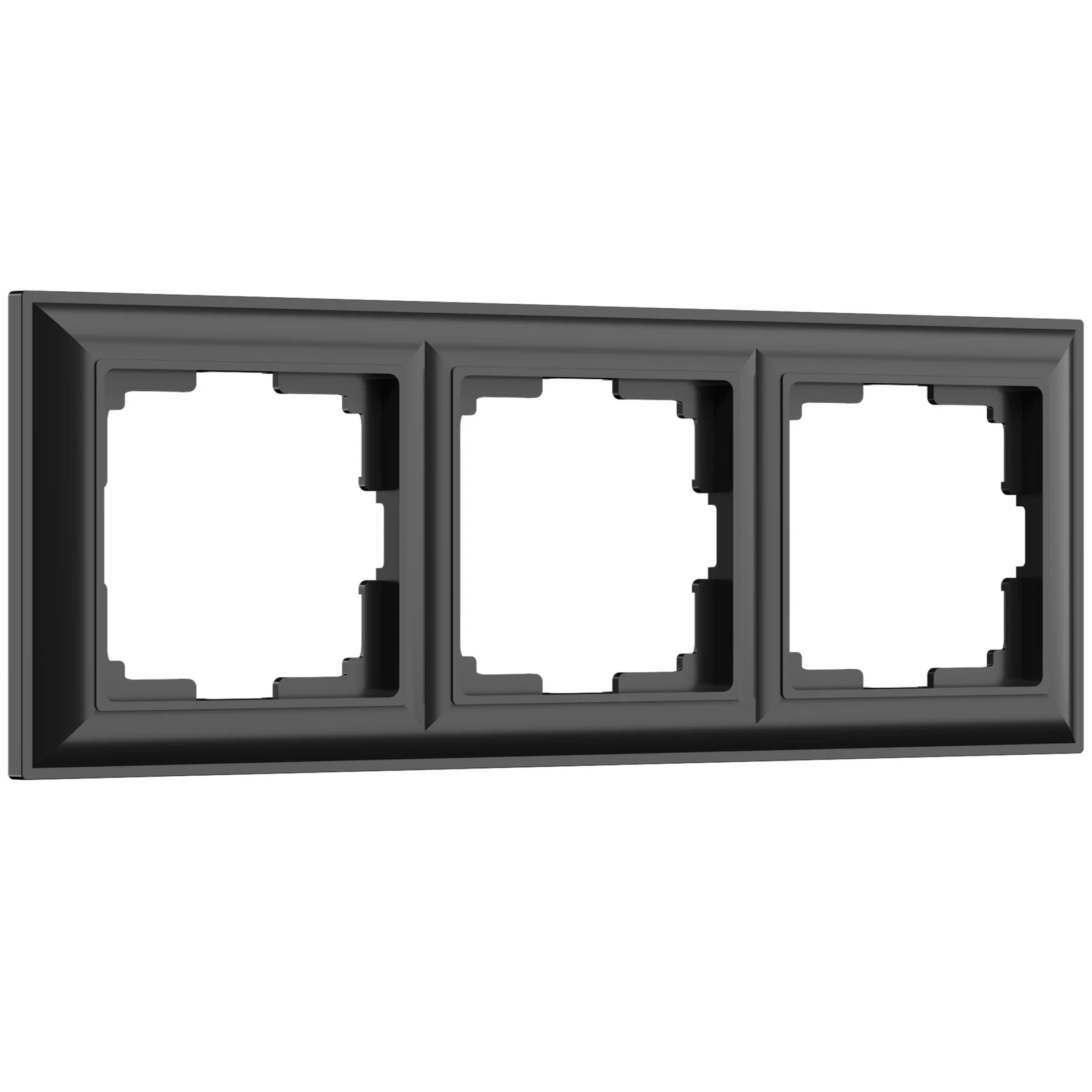 Рамка Werkel W0032208/ Рамка на 3 поста (черный матовый)