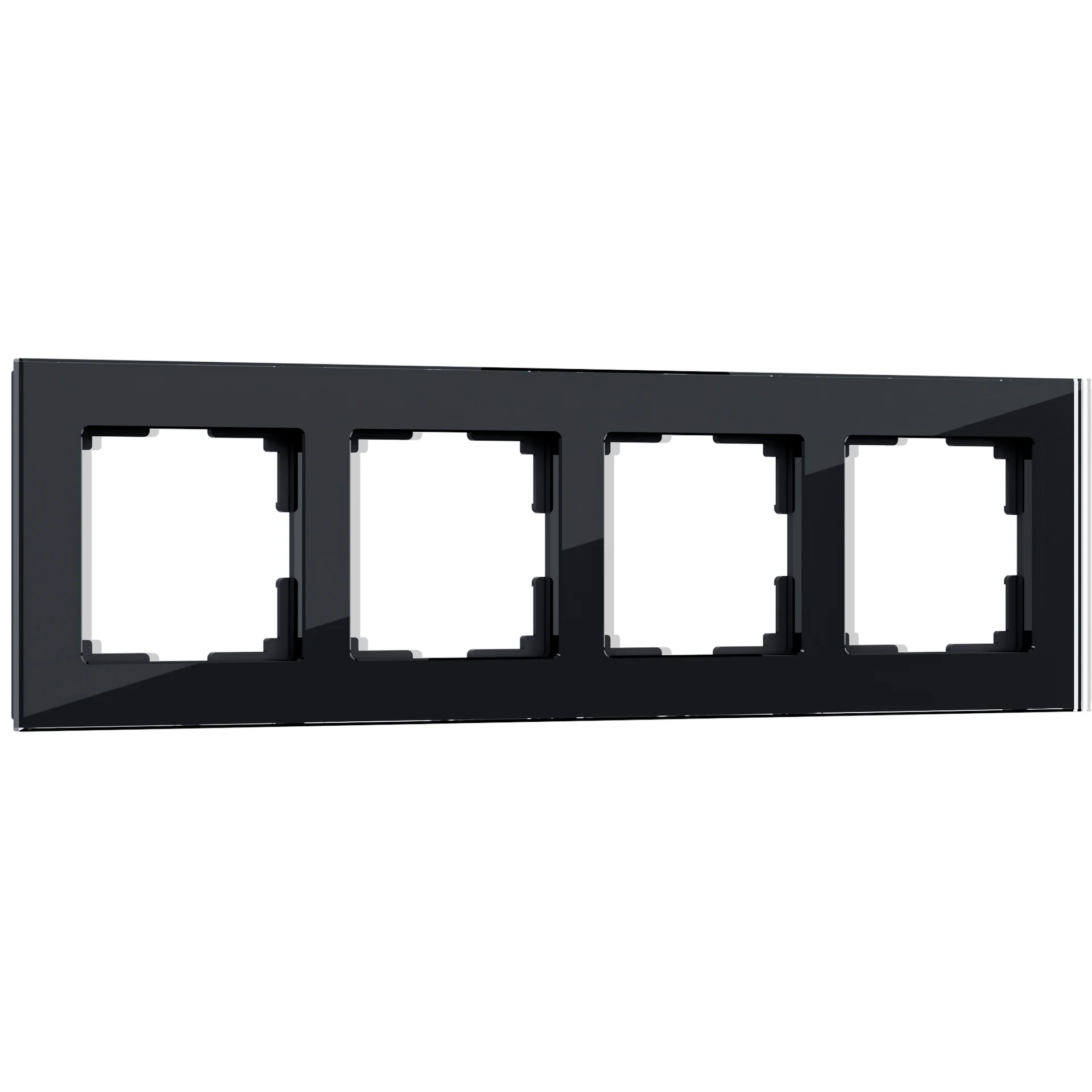Рамка Werkel W0041108/ Рамка на 4 поста (черный,стекло)