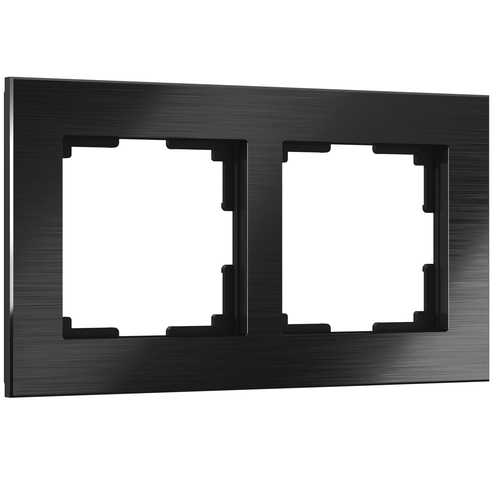 Рамка Werkel W0021708/ Рамка на 2 поста (черный алюминий)