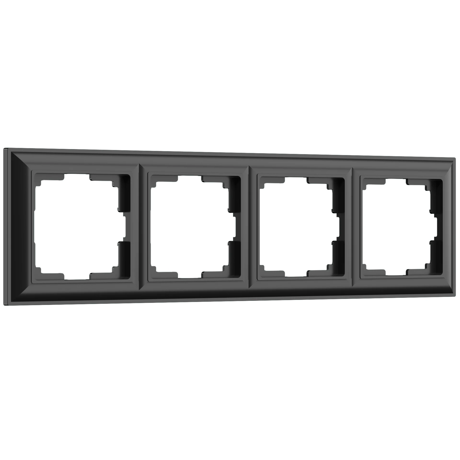 Рамка Werkel W0042208/ Рамка на 4 поста (черный матовый)