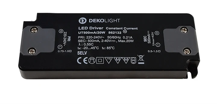 Блок питания FLAT, 500mA 20W Deko-Light Eingangsspannung 862132
