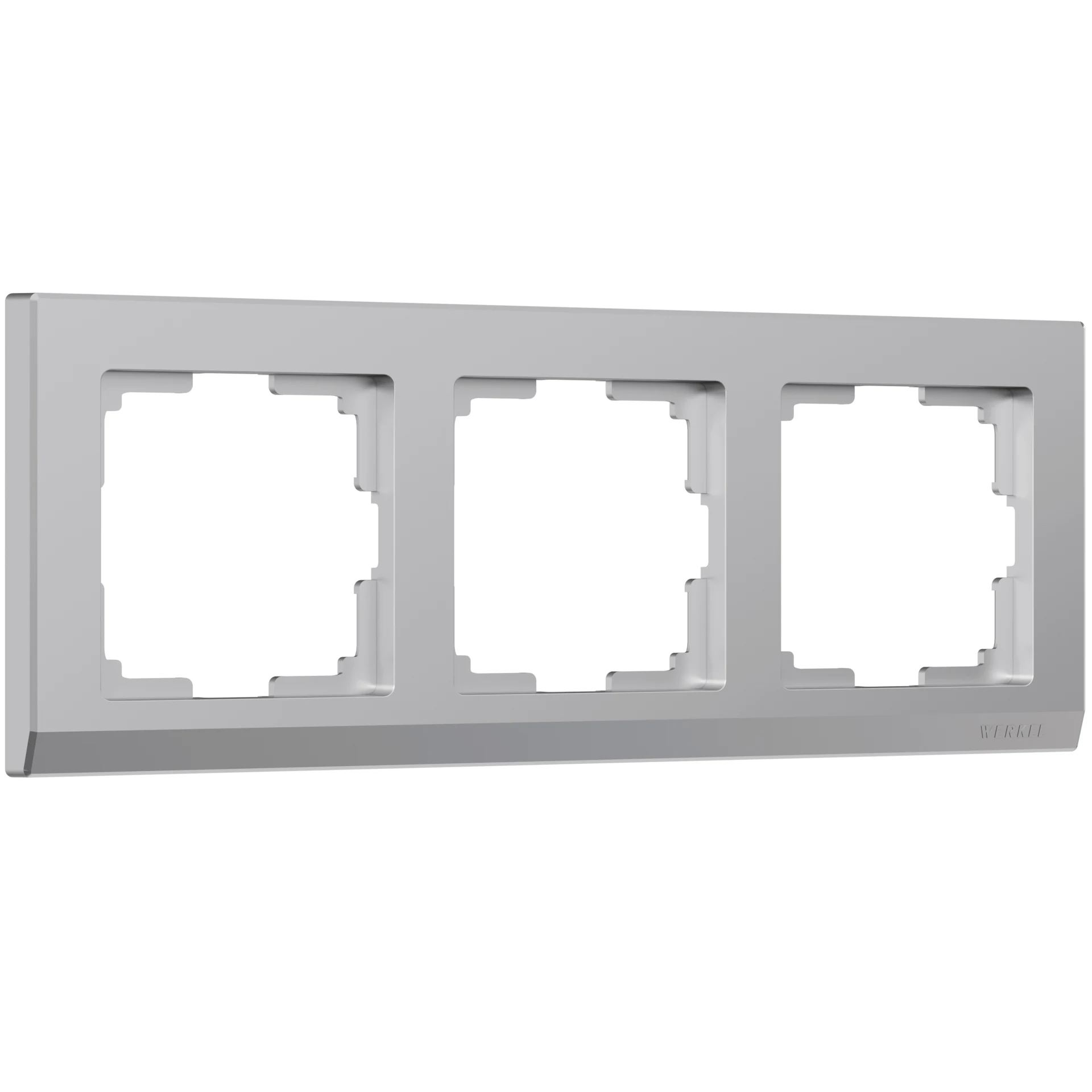 Рамка Werkel W0031806/ Рамка на 3 поста Stark (серебряный)