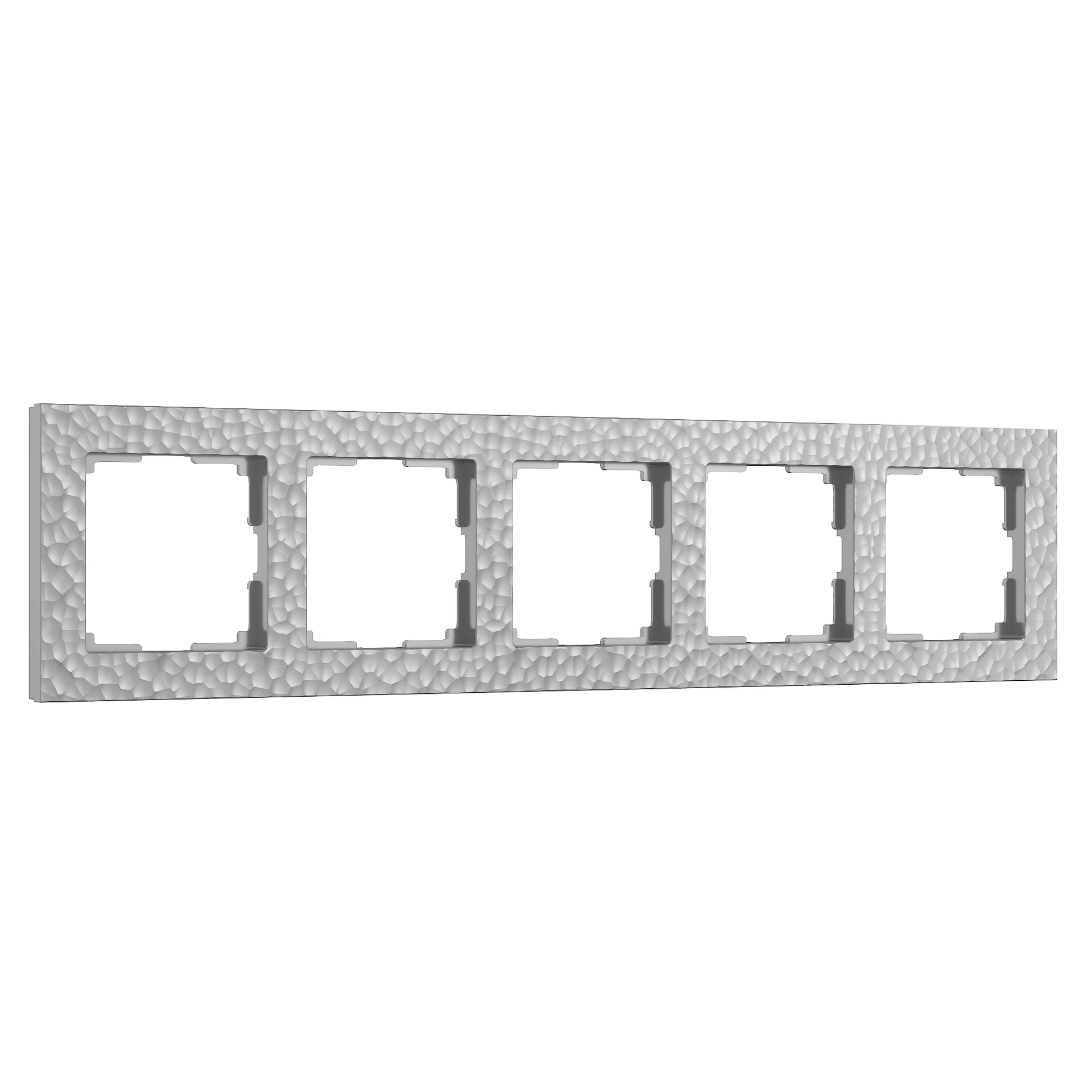 Рамка Werkel W0052406/ Рамка на 5 постов Hammer (серебряный)