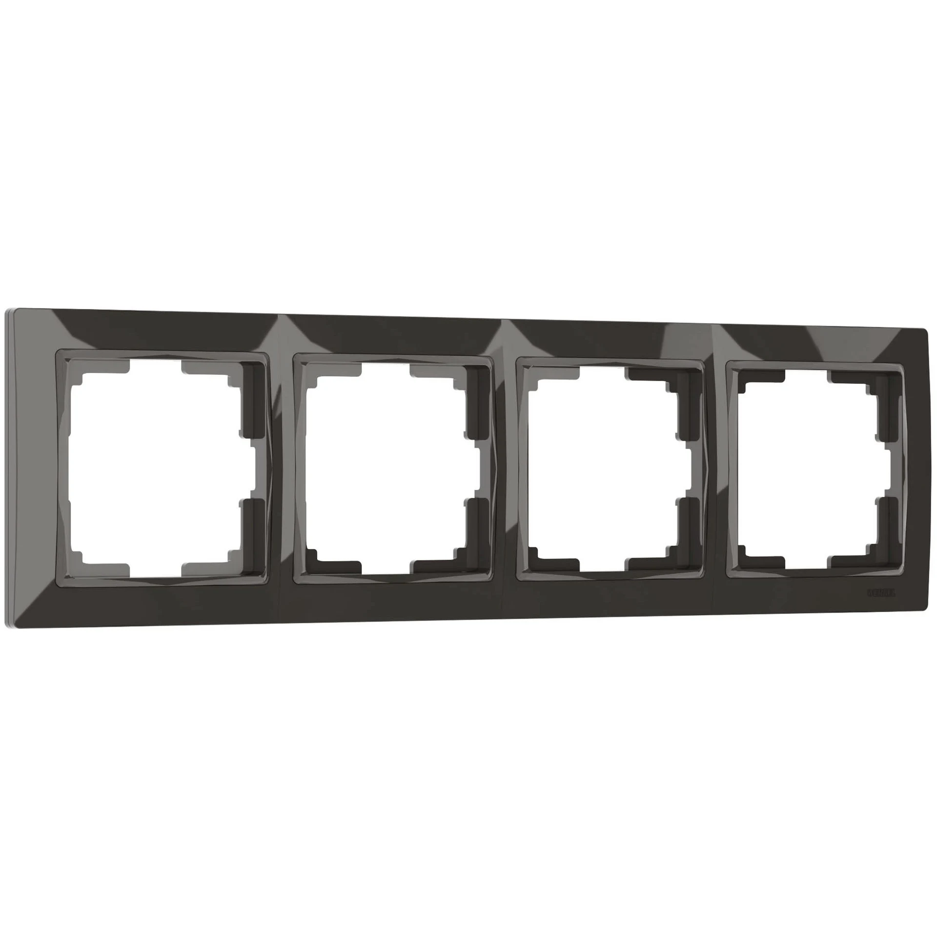 Рамка Werkel W0042007/ Рамка на 4 поста Snabb basic (серо-коричневый)