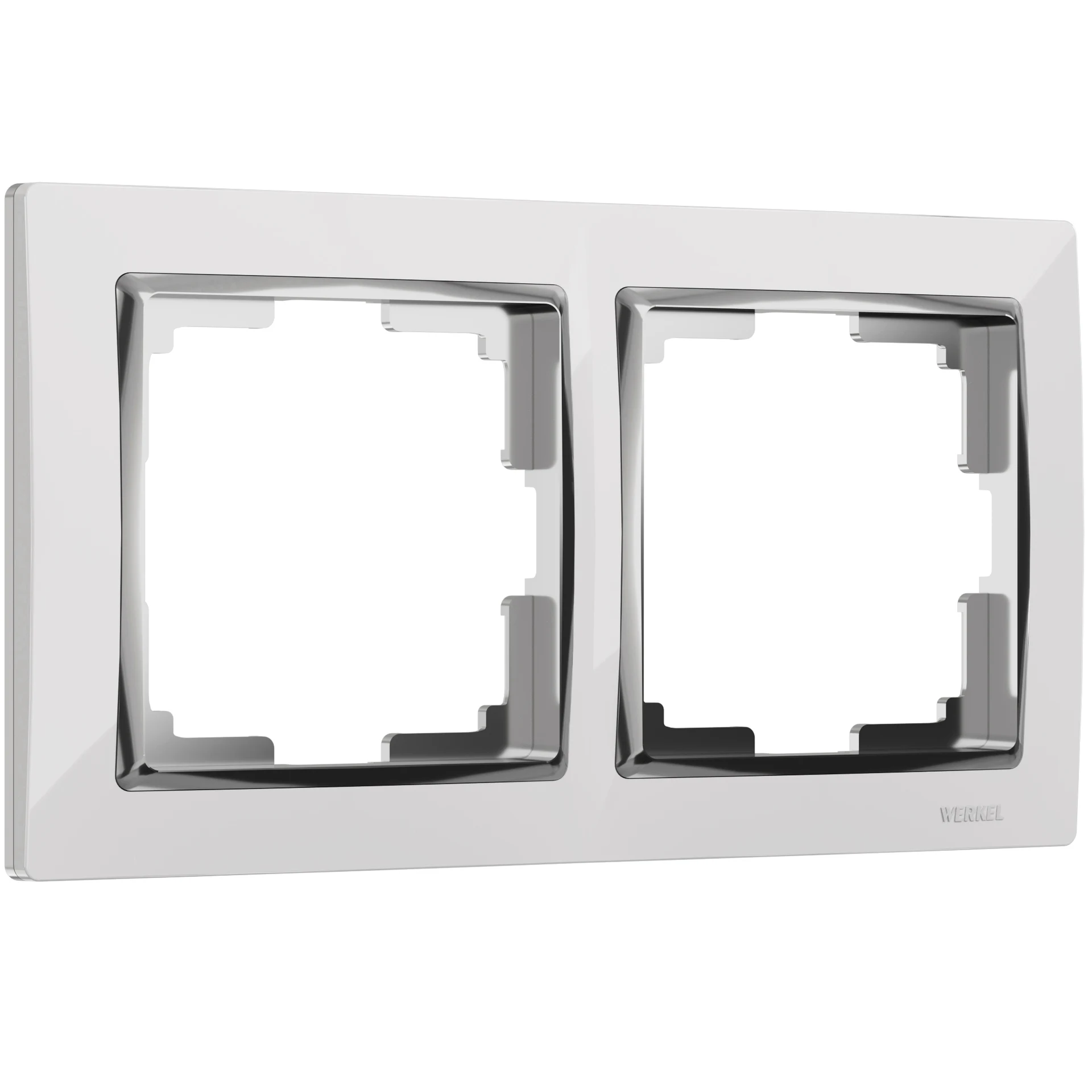 Рамка Werkel W0021901/ Рамка на 2 поста Snabb (белый/хром)