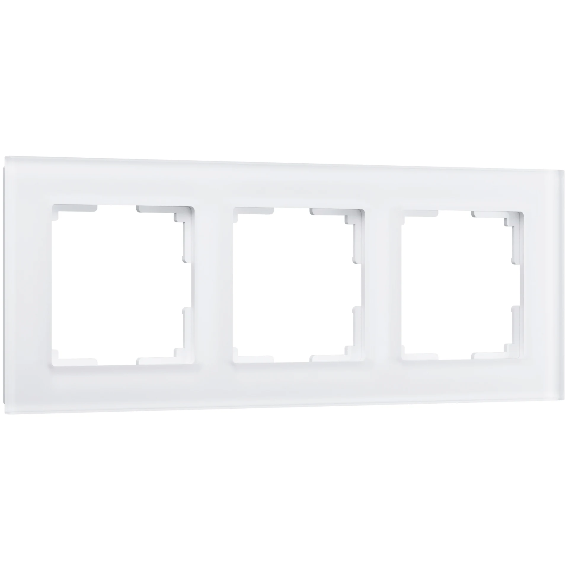 Рамка Werkel W0031105/ Рамка на 3 поста Favorit (белый матовый,стекло)