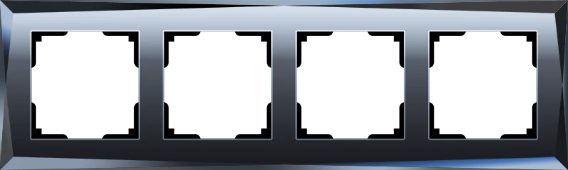 Рамка Werkel W0041208/ Рамка на 4 поста Diamant (черный)