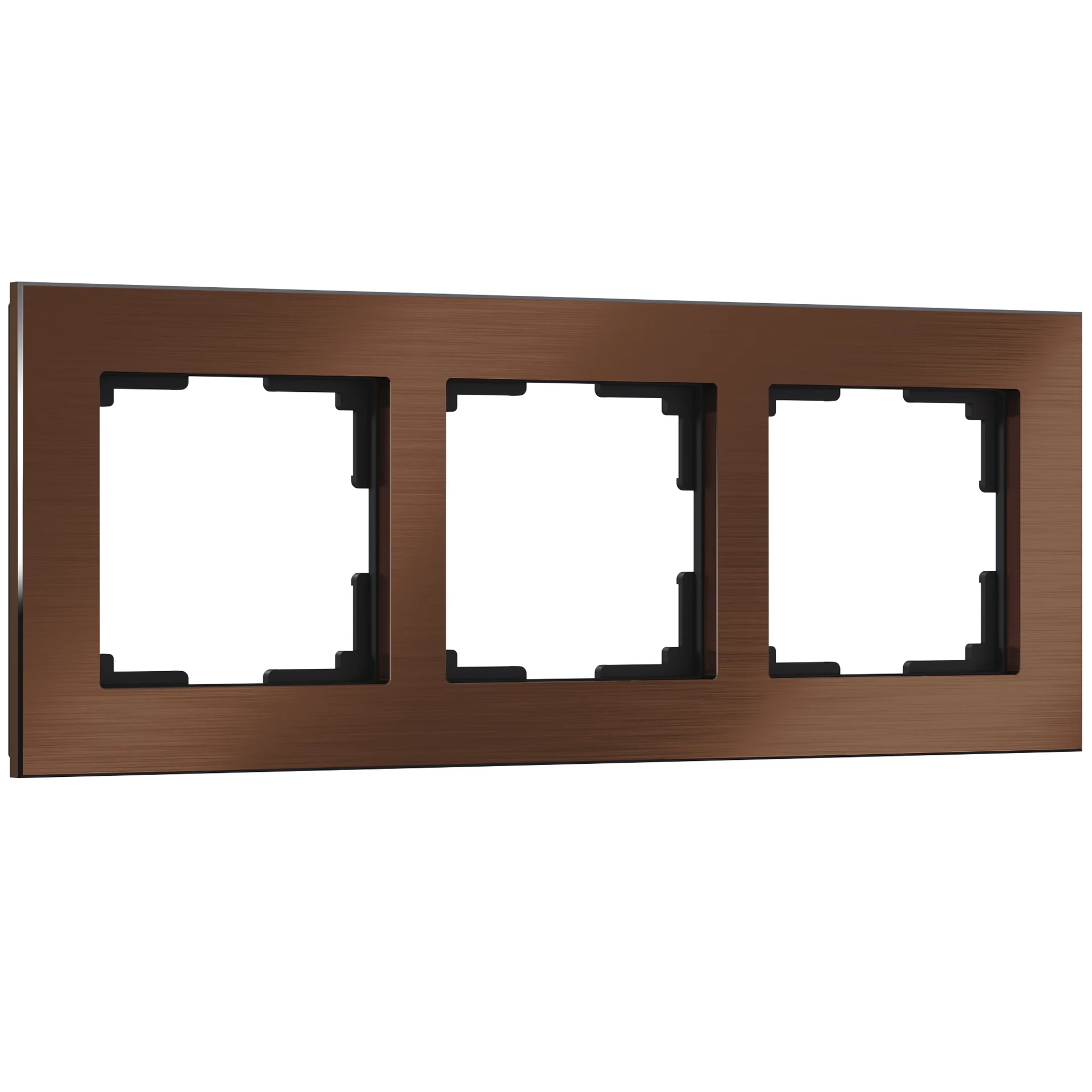 Рамка Werkel W0031714/ Рамка на 3 поста Aluminium (коричневый алюминий)