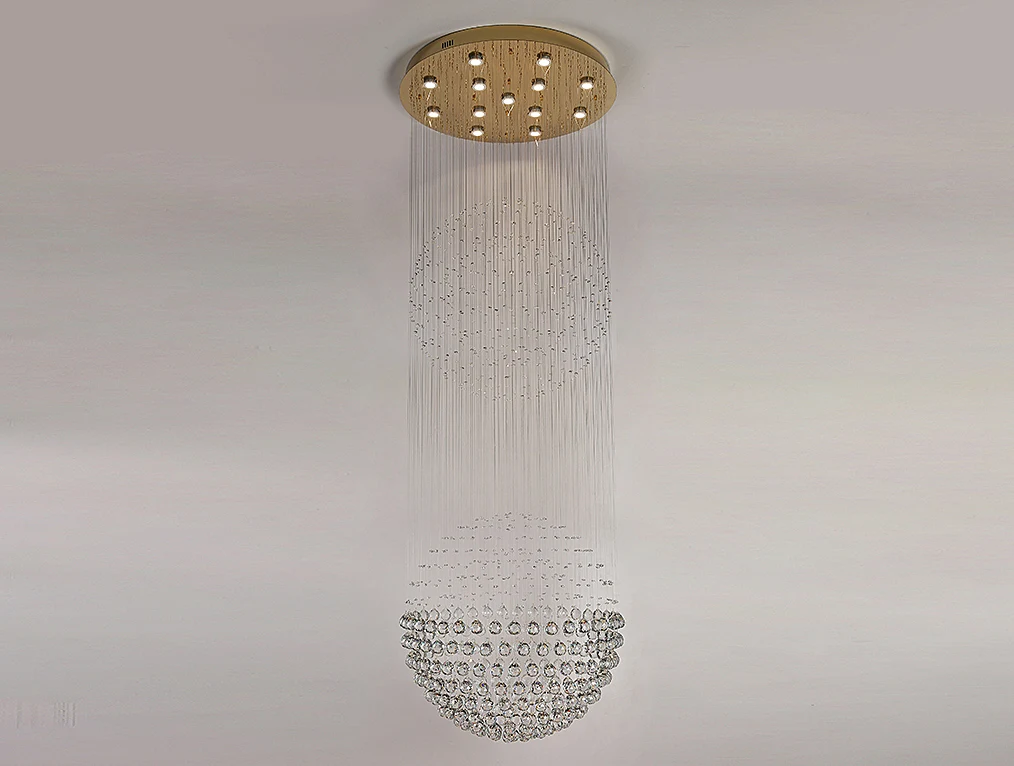 Люстра каскадная Newport 8100 8113/300 gold