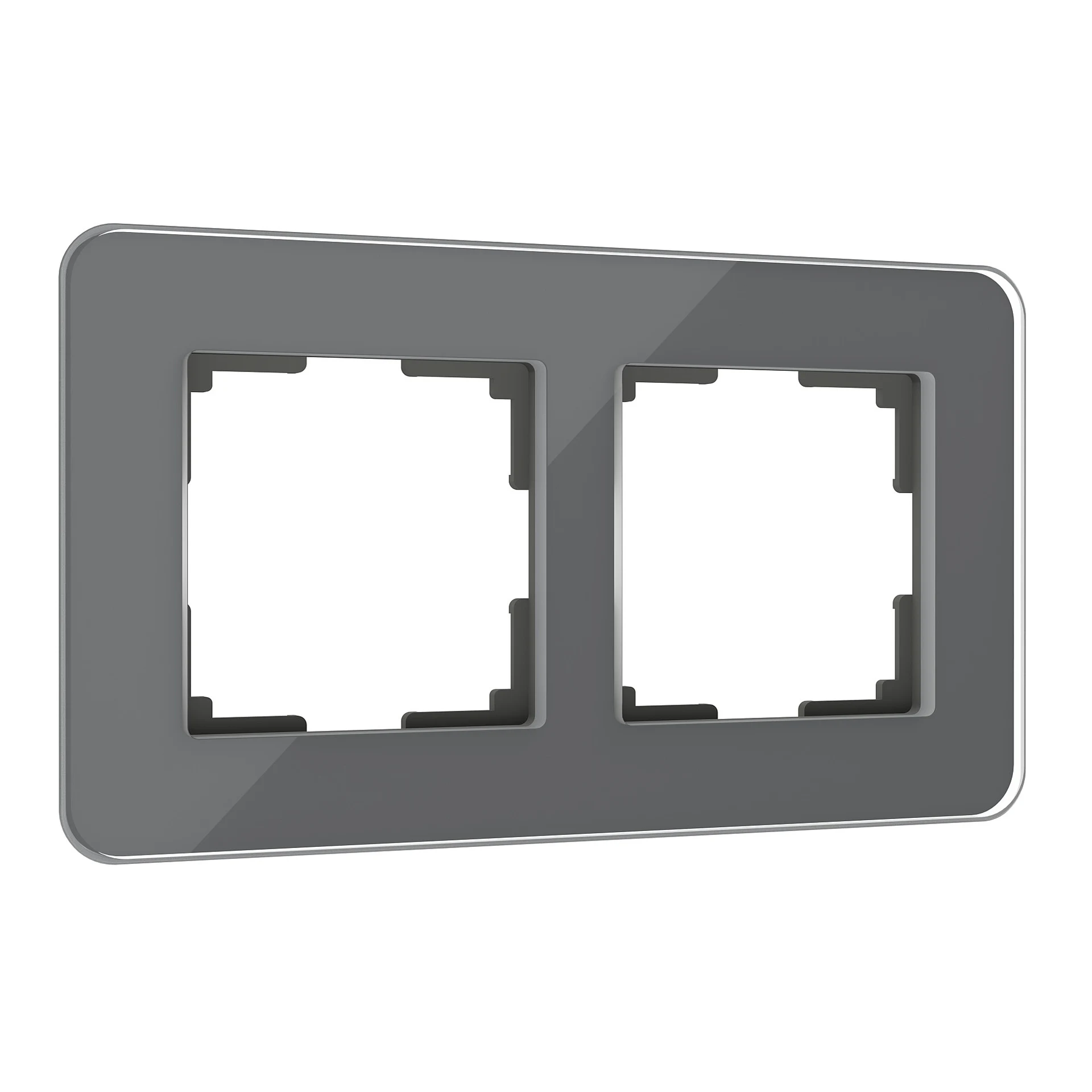Рамка Werkel Elite графит W0022440/ Рамка на 2 поста Elite (графит, стекло)