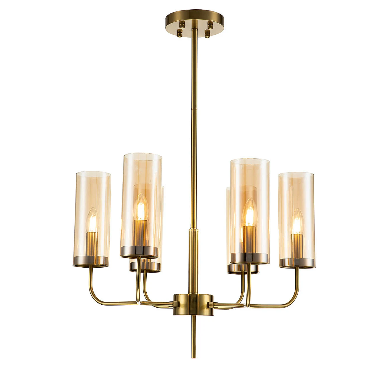 Люстра на штанге Indigo Balletto 13014/6R Brass V000252