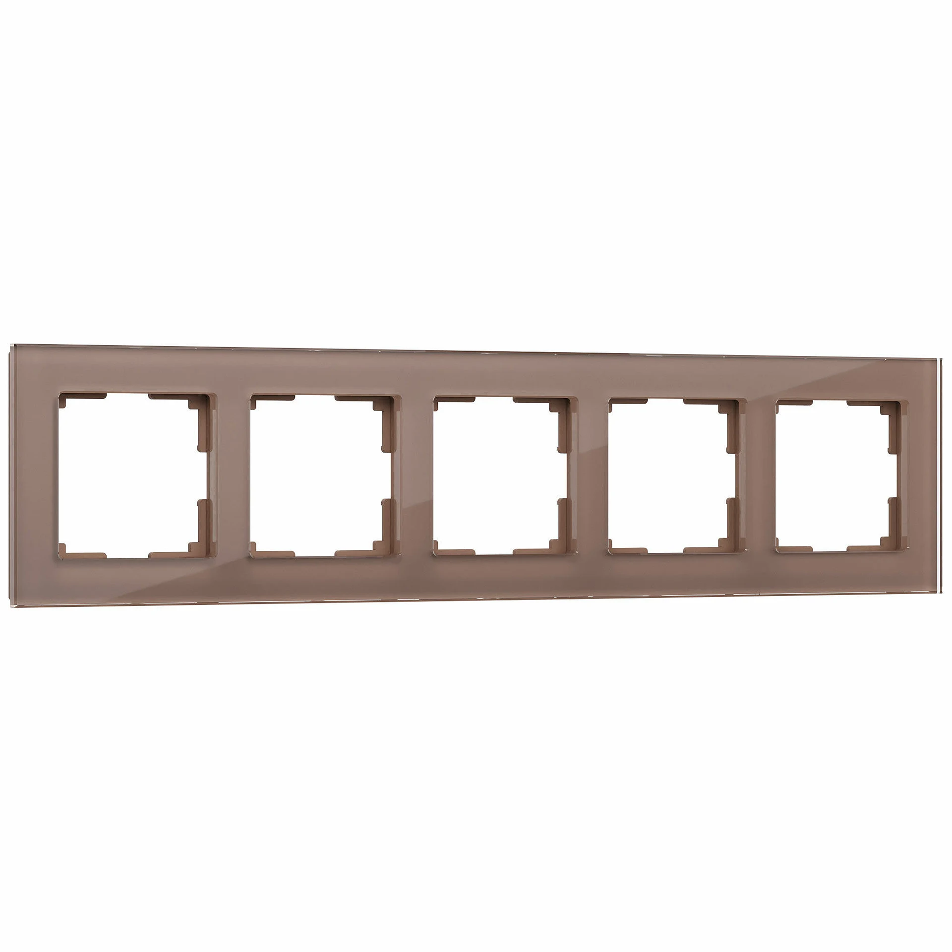 Рамка Werkel W0051142/ Рамка на 5 постов Favorit (латте, стекло)