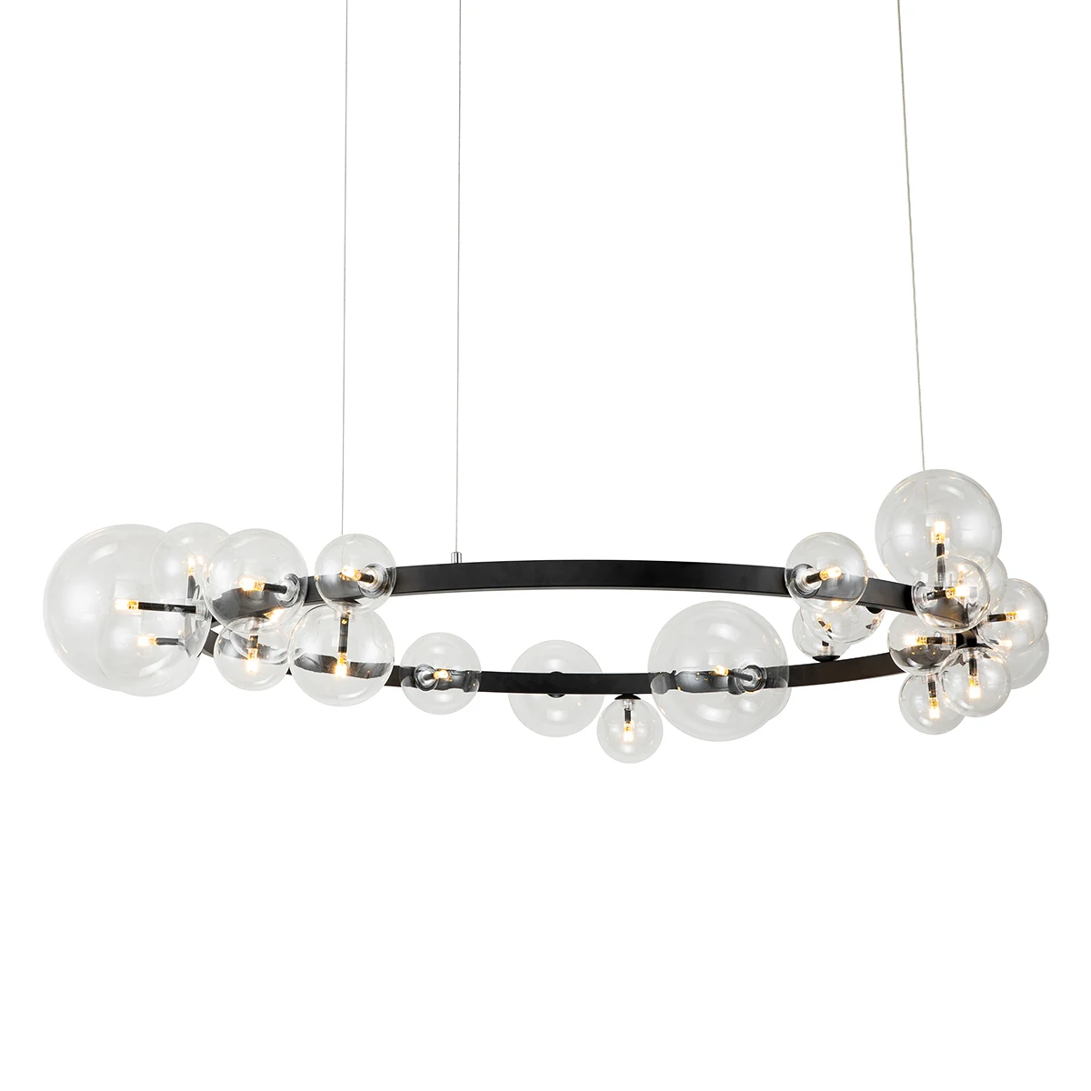 Подвесная люстра Delight Collection Art Deco Bubble KM1294P-24 black/clear