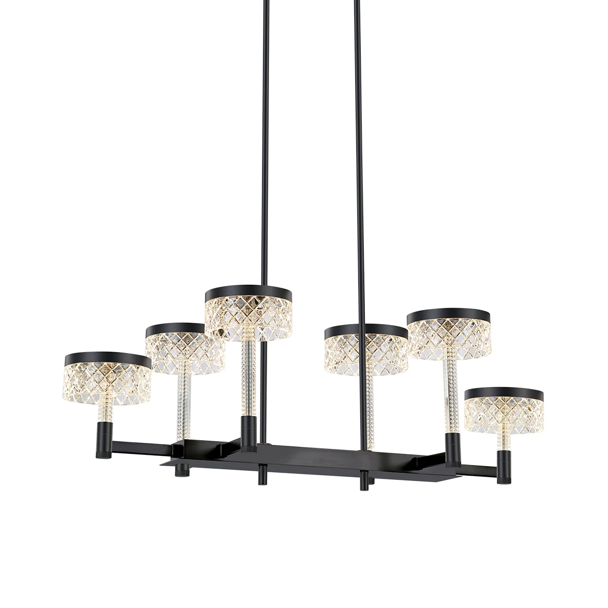Люстра на штанге Delight Collection Diamond cut MD21020075-6B matt black