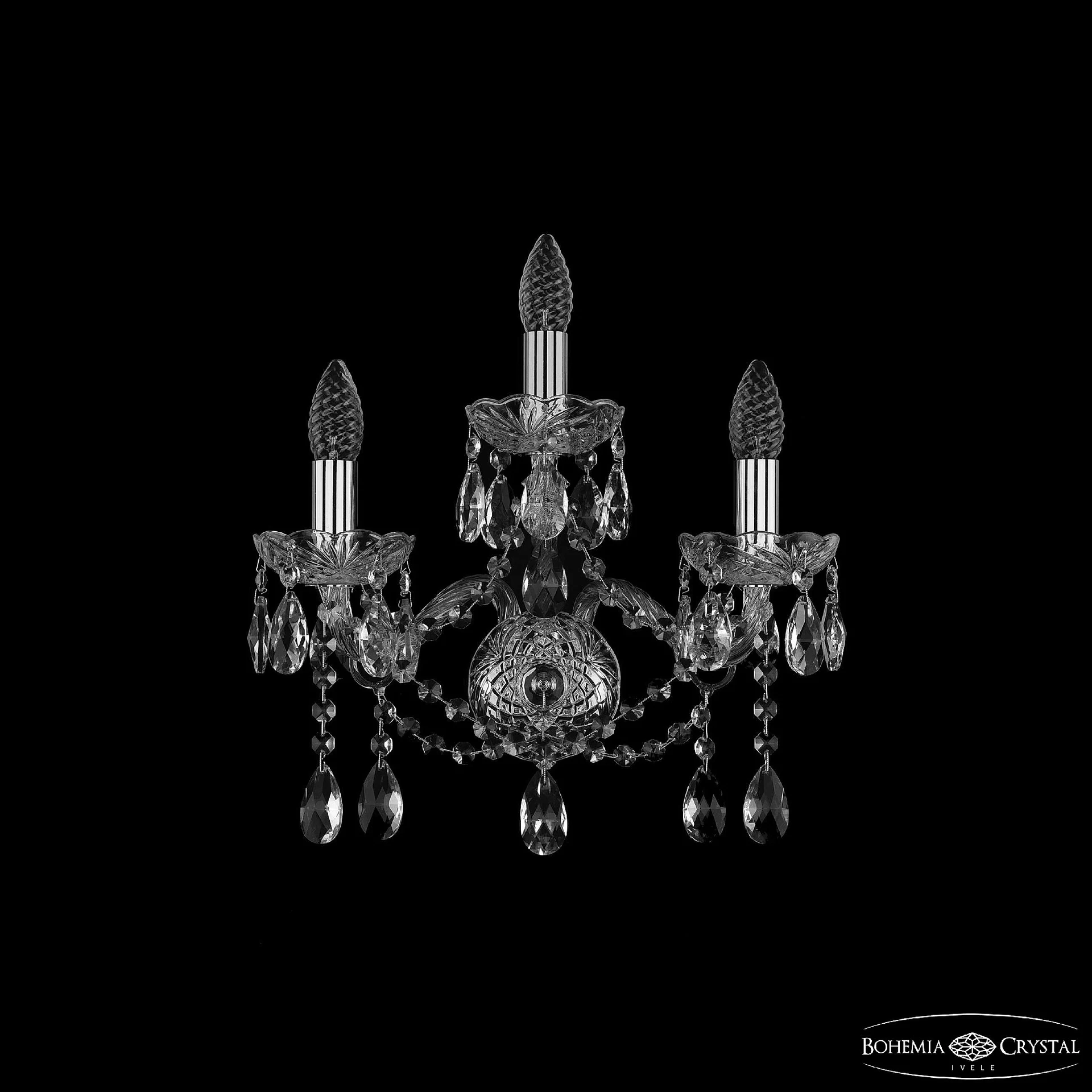 Настенное бра Bohemia 1413 1413B/2+1/165 Ni