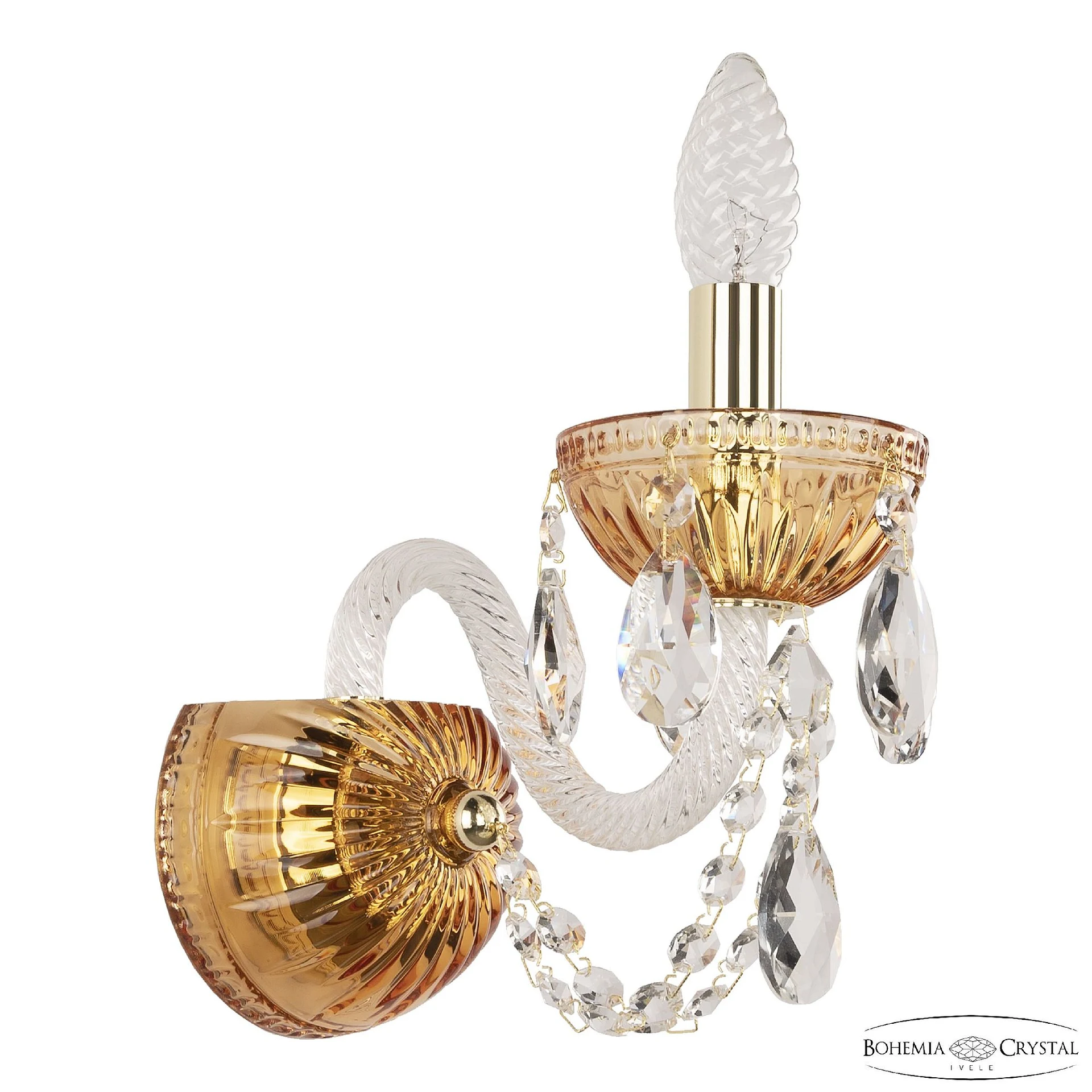 Настенное бра Bohemia 5402 5402B/1/141 G Amber/M-1G