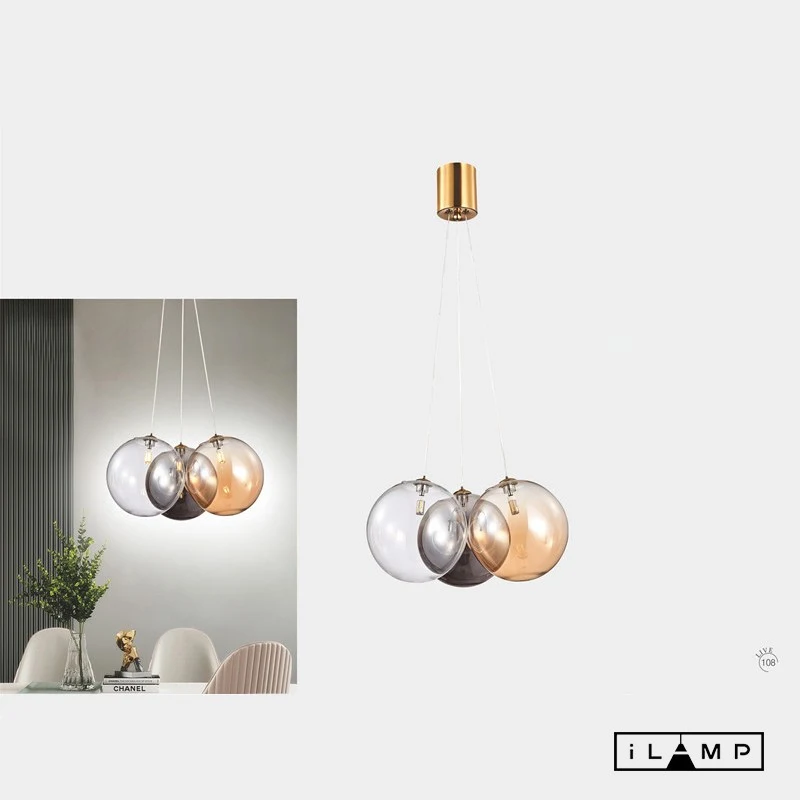Светильник подвесной iLamp Drop 8110P/3 BR-MLT