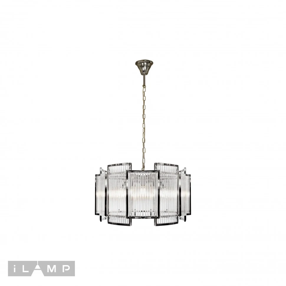 Люстра подвесная Tribeca iLamp MD0276-6C CHROME+SMOKY GRAY