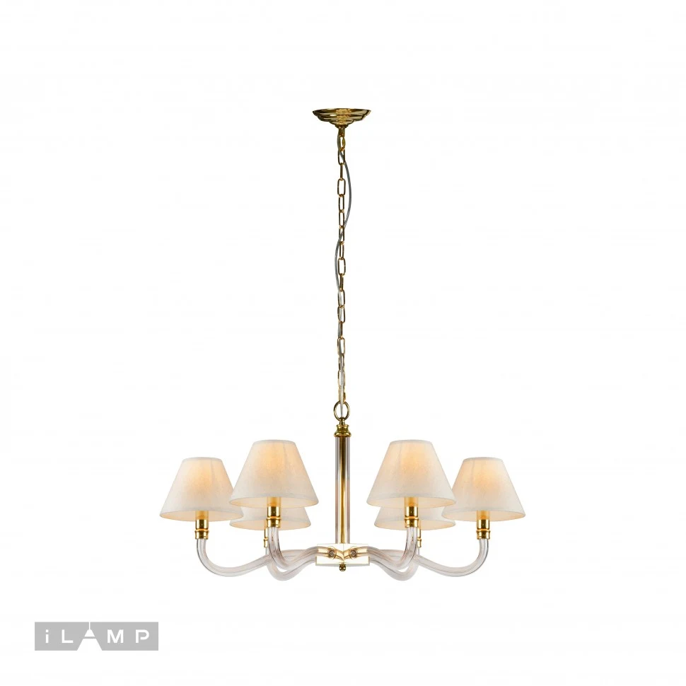 Люстра подвесная Amber iLamp YT2043-6 GD+Coffee