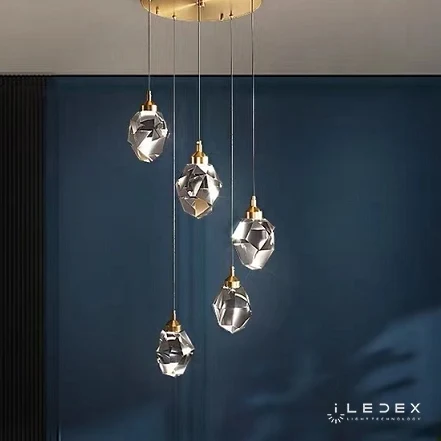 Светильник подвесной ILedex Oxygen 9701P/5R BR