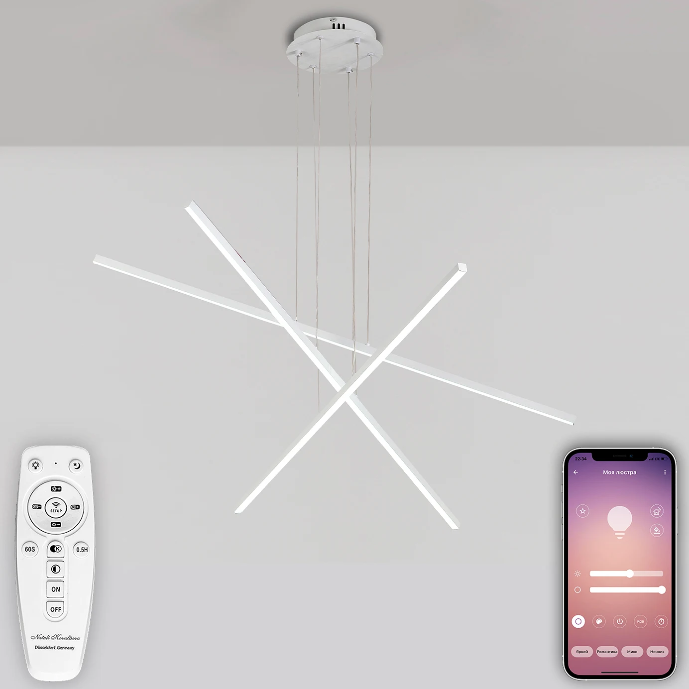 Подвесная люстра Natali Kovaltseva LEDLIGHT LED LAMPS 81106/3C