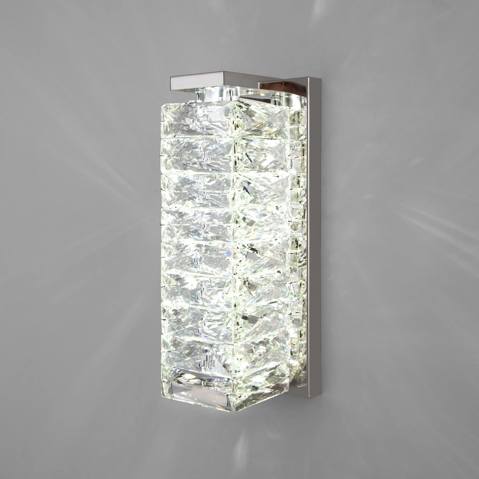 Настенный светильник Eurosvet Blitz 40259 LED хром/ прозрачный хрусталь Strotskis