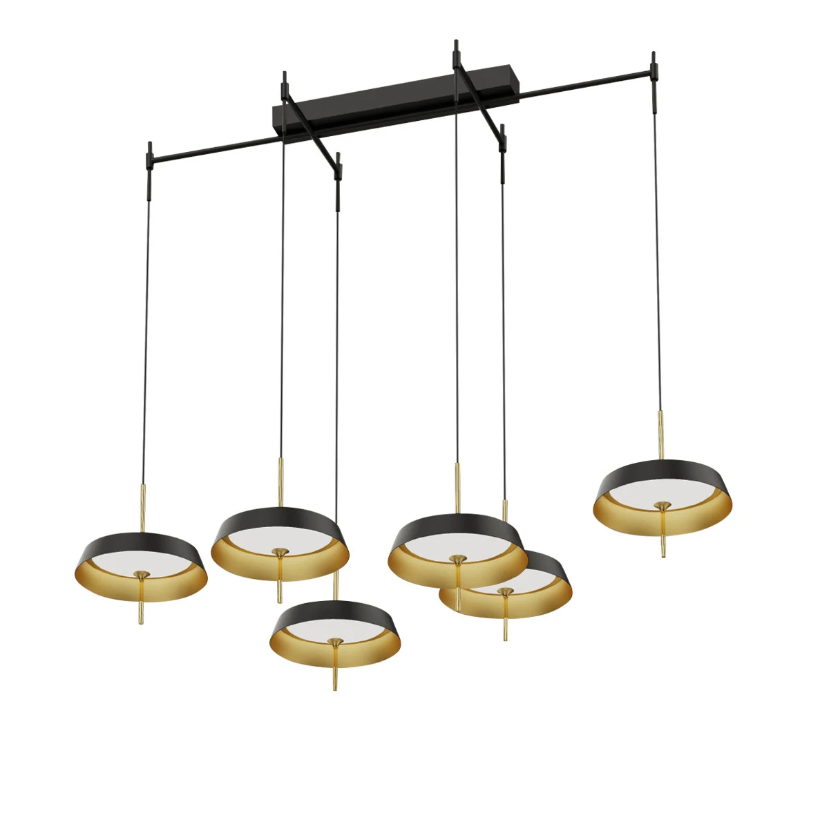 Светильник подвесной Delight Collection MD18001061 MD18001061-6B black/gold