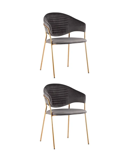 Комплект стульев Stool Group Эвита FDC8022 DARK GREY FUT-81 BOX