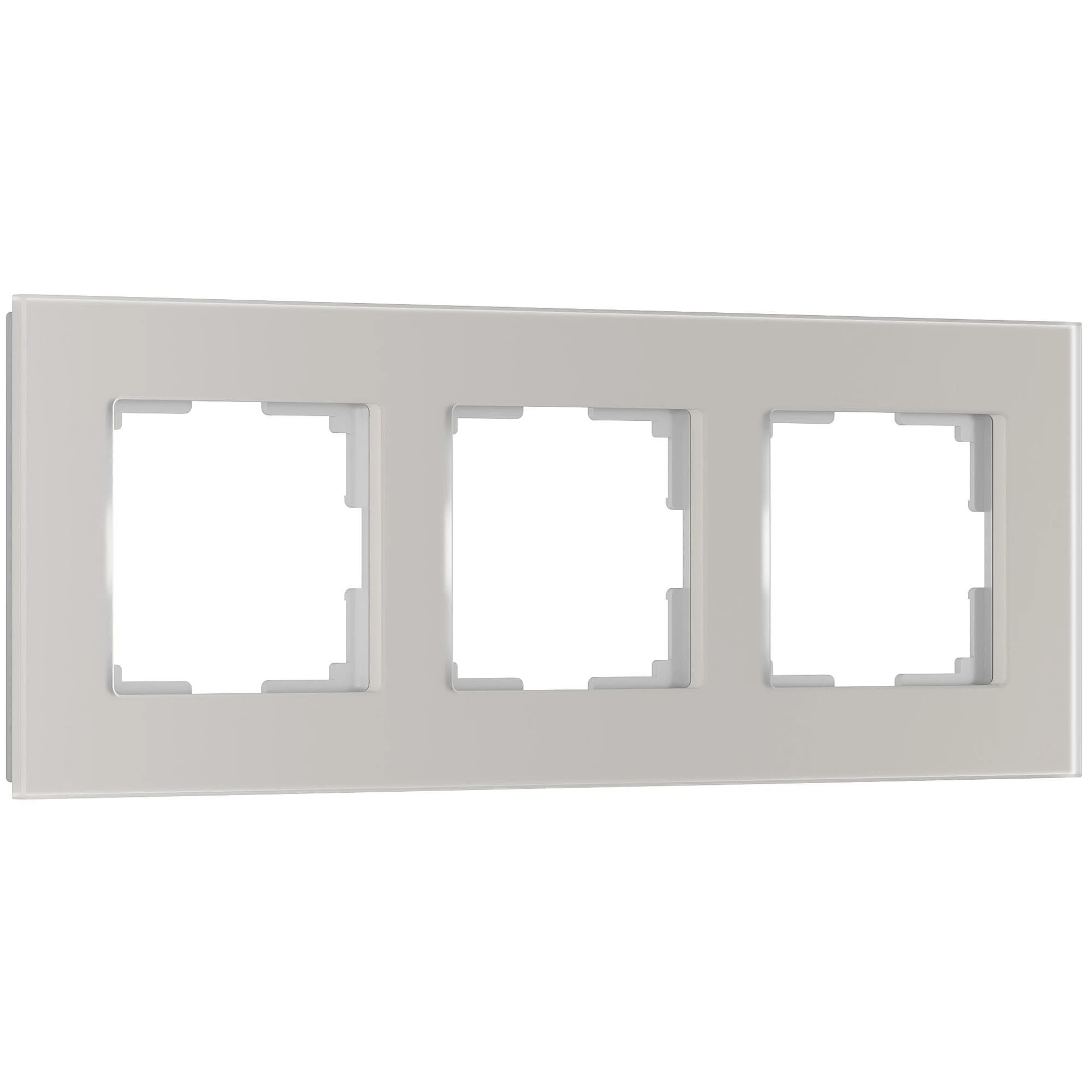 Рамка Werkel Senso дымчатый soft-touch W0033117/ Рамка на 3 поста Senso (дымчатый, стекло soft-touch)