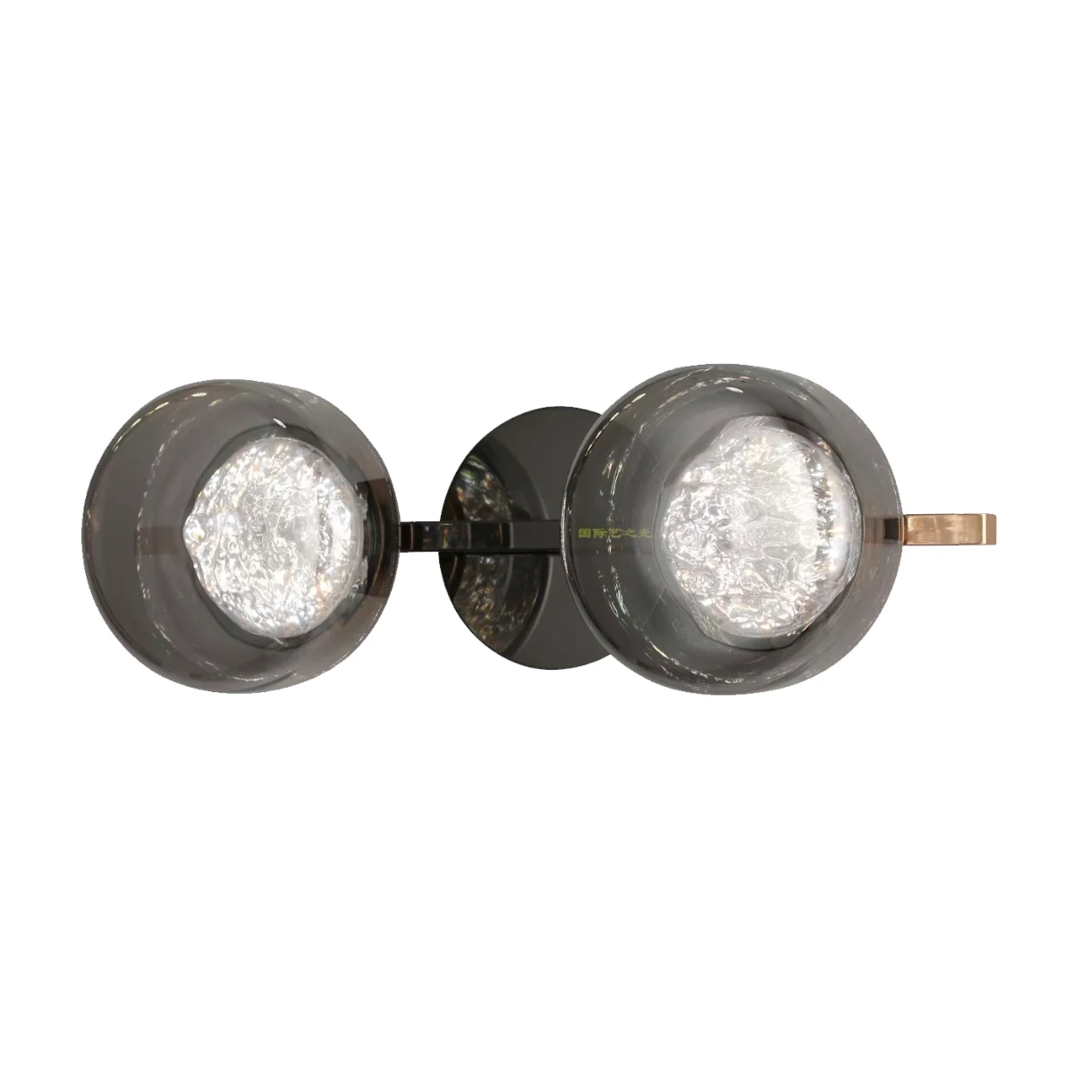 Настенное бра Delight Collection MT9128 MT9128-2W pearl black/smoke