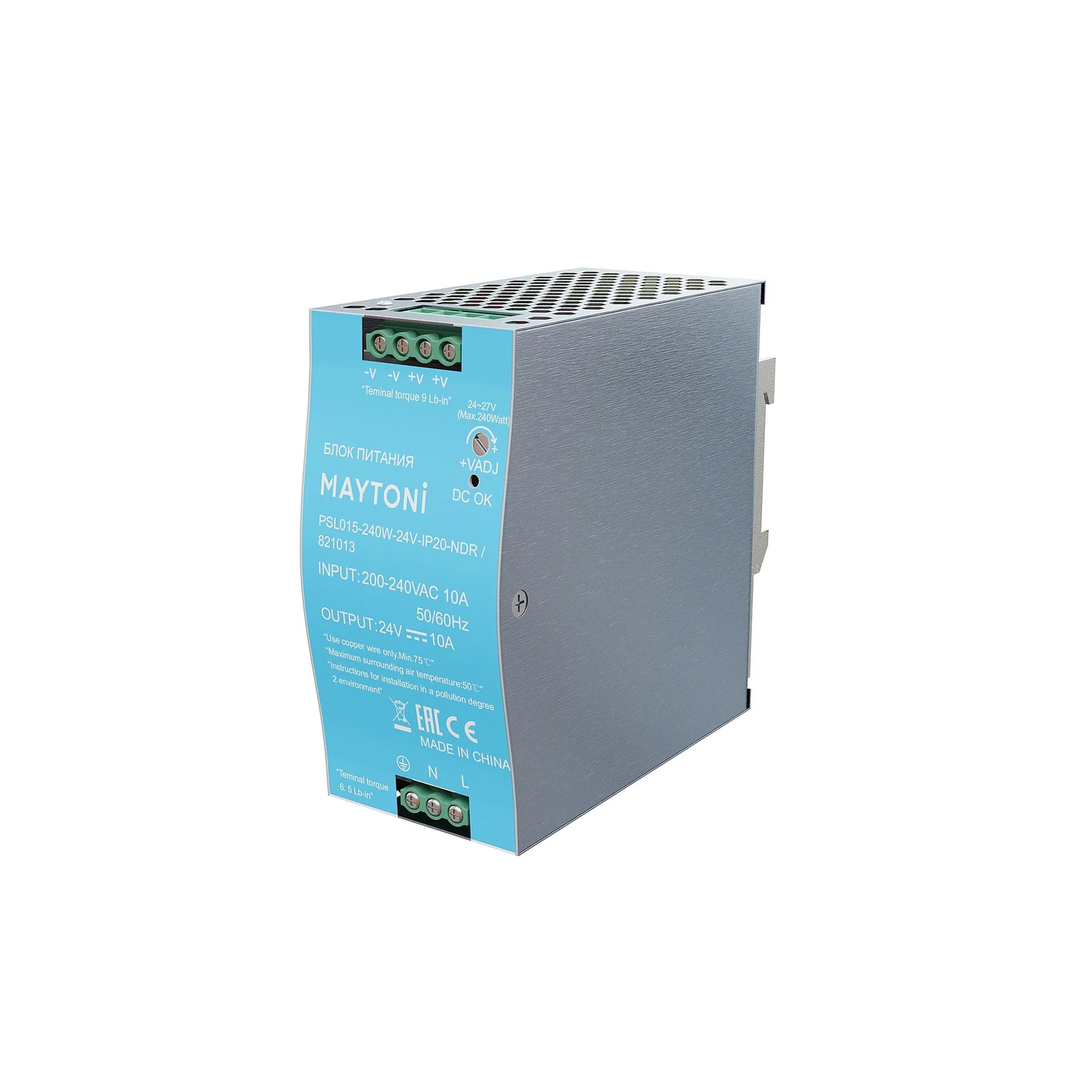 Блок питания PSL015 24В 240Вт IP20 Maytoni Блоки питания 24В 821013