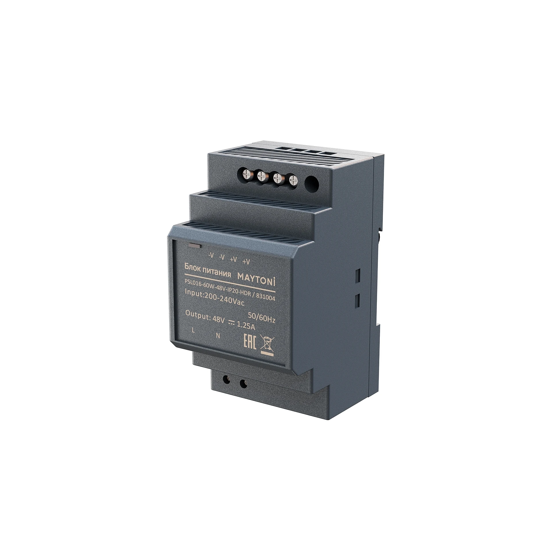 Блок питания PSL016 48В 60Вт IP20 Maytoni Блоки питания 48В 831004