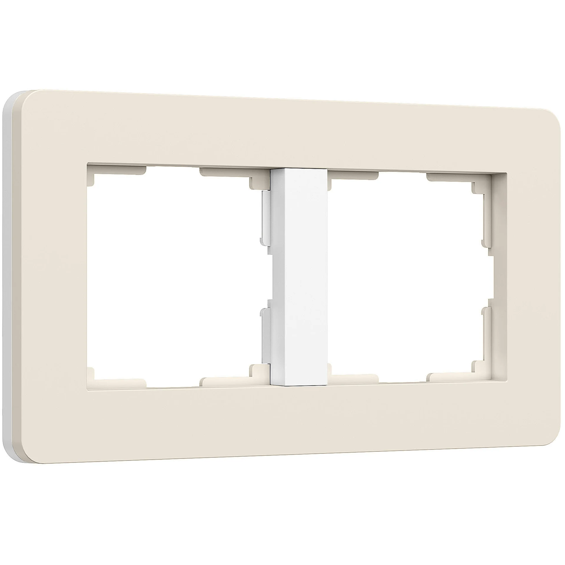 Рамка Werkel Split айвори/белый, soft-touch W0023066/ Рамка на 2 поста Split (айвори/белый, soft-touch)