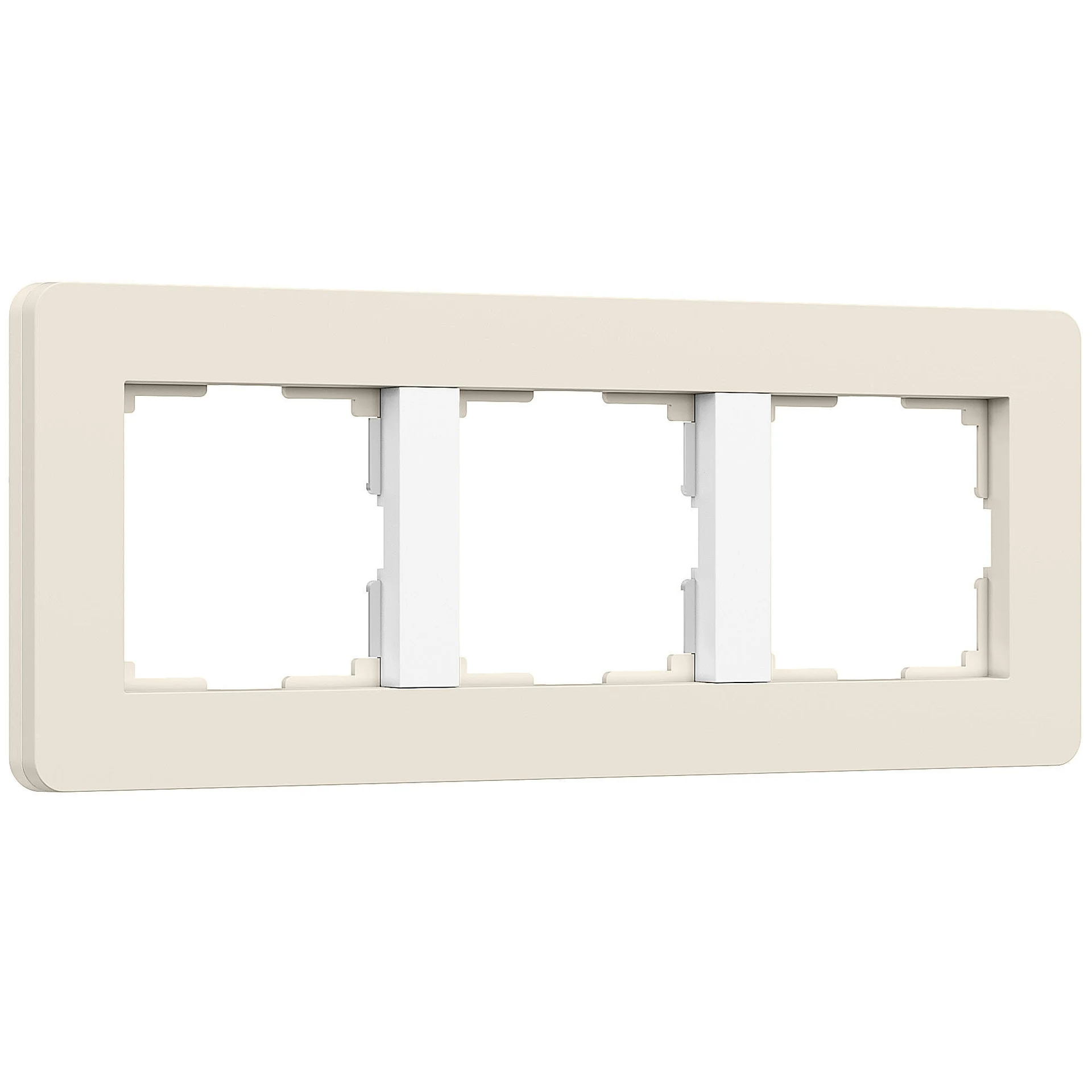 Рамка Werkel Split айвори/белый, soft-touch W0033066/ Рамка на 3 поста Split (айвори/белый, soft-touch)