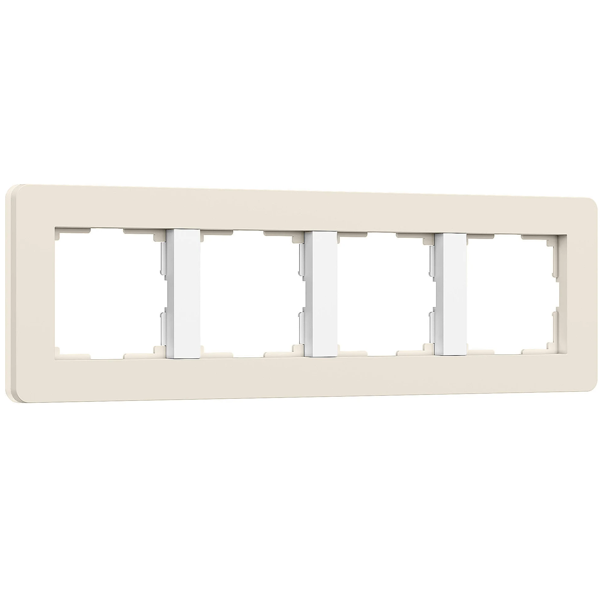 Рамка Werkel Split айвори/белый, soft-touch W0043066/ Рамка на 4 поста Split (айвори/белый, soft-touch)